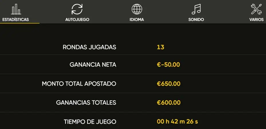 Menú de configuración